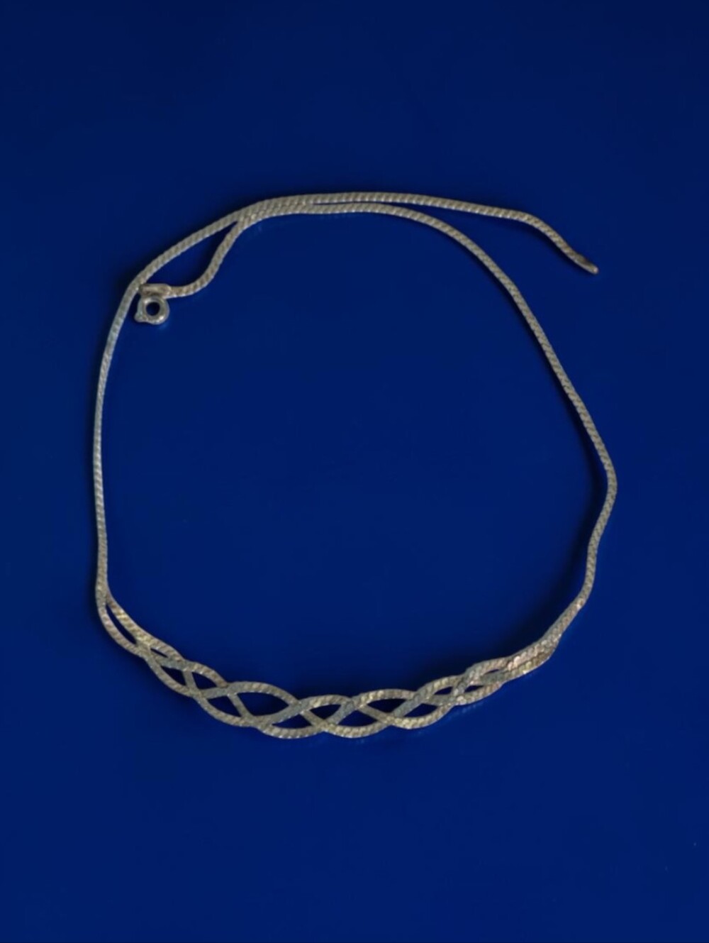 Vintage Multi-Strand Braided Sterling Silver Curb Chain Necklace